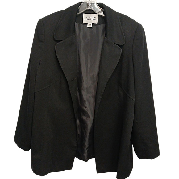Executive Collection Suit Jacket Blazer Plus Sz 20 WP Black Professional Office - Picture 1 of 16